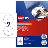 Avery Label L7676-25 CD-R/DVD 2up 25 Sheets